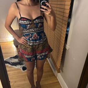 (LIKE NEW) One of a Kind Multicolor Strappy Jumpsuit